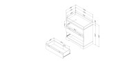 Reevo crib and changing table set